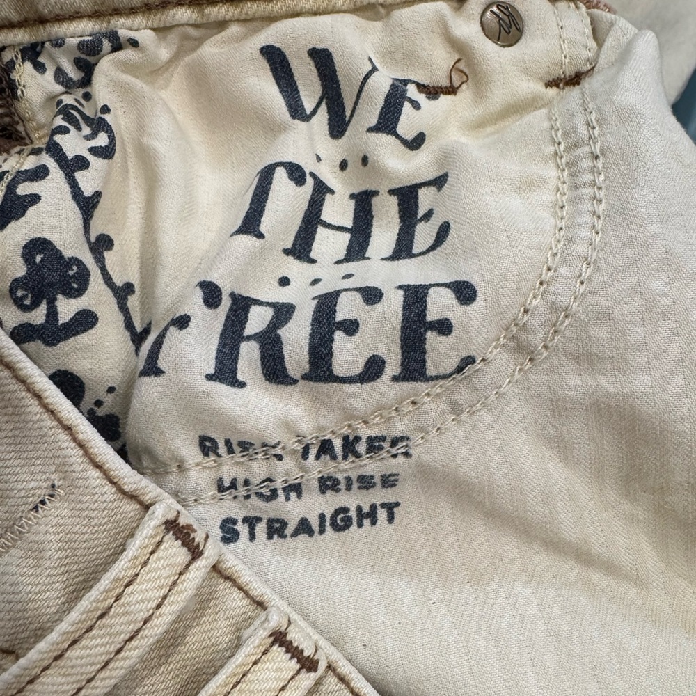 Free People We the Free Risk Taker High Rise Straight 24 NWOT - Picture 4 of 7